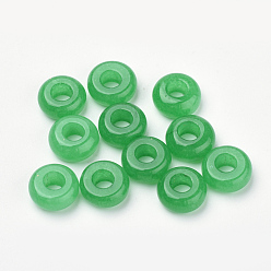 Jade Malais Perles de jade malaisie naturel, teint, rondelle, 10.5x4.5mm, Trou: 4mm