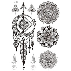 Patrones Mixtos Mandala patrón vintage extraíble temporal a prueba de agua tatuajes papel pegatinas, patrones mixtos, 21x15 cm