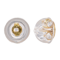 Golden 925 Sterling Silver Ear Nuts, with 925 Stamp, Golden, 5.5x4mm, Hole: 0.8mm