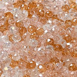 Perlas de Color Rosa Perlas de vidrio, facetados, Rondana plana, rosa perla, 10x8 mm, agujero: 1 mm, Sobre 560 unidades / 500 g