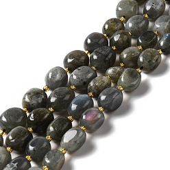 Labradorite Chapelets de perles labradorite naturelle , ovale, 9.5~19.5x8~13.5x5.5~13mm, Trou: 0.9~1.2mm, Environ 24~27 pcs/chapelet, 14.96~15.55'' (38~39.5 cm)