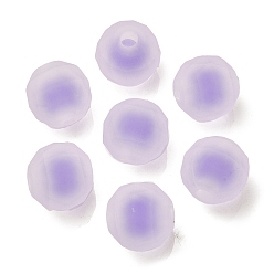 Lila Abalorios de acrílico transparentes, esmerilado, talón en grano, ronda facetas, lila, 15 mm, agujero: 4 mm