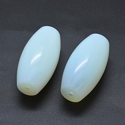 Opalite Opalite Two Half Drilled Holes Beads, Oval, 49.5~50x25mm, Hole: 2mm