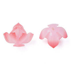 Corail Clair Des perles en plastique, fleur, corail lumière, 19.5x19.5x13mm, Trou: 1.6mm