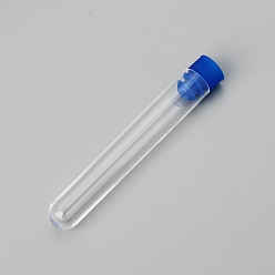 Azul Botellas selladas transparentes, para guardar agujas, recipiente de plástico para guardar agujas, herramienta de costura, azul, 100x15 mm