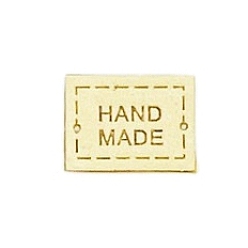Vara de Oro Amarillo Claro Etiquetas de etiquetas de microfibra, etiquetas de ropa hechas a mano, para jeans de bricolaje, , , accesorios de sombrero, Rectángulo, amarillo vara de oro claro, 20x15 mm