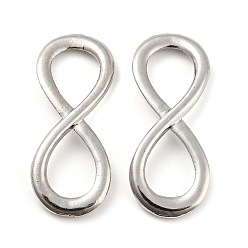 Platinum Alloy Infinity Connector Charms, Cadmium Free & Lead Free, Platinum, 31x12x2mm, about 625pcs/1000g