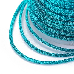 Light Sea Green Polyester Metallic Thread, Light Sea Green, 1mm, about 7.65 yards(7m)/roll