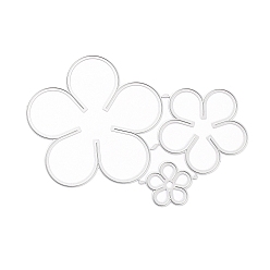 Flower Carbon Steel Cutting Dies Stencils, for DIY Scrapbooking, Photo Album, Decorative Embossing Paper Card, Matte Stainless Steel Color, Flower, 85x139x0.8mm