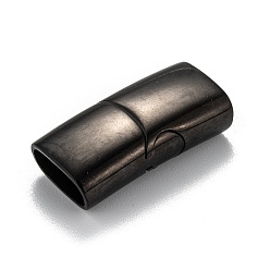 Bronce de cañón 316 cierres magnéticos de acero inoxidable quirúrgico con extremos para pegar, Rectángulo, gunmetal, 24.5x12x7 mm, agujero: 5x10 mm