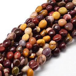 Mookaite Natural Mookaite Nuggets Beads Strands, Tumbled Stone, 5~10x6~7x3~7mm, hole: 1mm, about 14.9 inch~15.7 inch