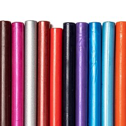 Mixed Color Sealing Wax Sticks, For Retro Vintage Wax Seal Stamp, Column, Mixed Color, 137x10.5mm, 10 colors, 1pc/color, 10pcs/set