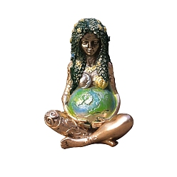 Coloré Statue de la déesse mère de la terre en résine, pour les décorations d'affichage de la maison et du jardin au bureau, colorées, 98x150mm