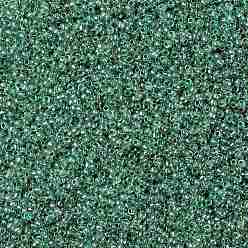 (699) Inside Color AB Crystal/Shamrock Lined TOHO Round Seed Beads, Japanese Seed Beads, (699) Inside Color AB Crystal/Shamrock Lined, 11/0, 2.2mm, Hole: 0.8mm, about 50000pcs/pound