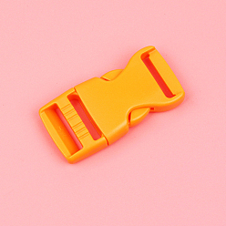 Orange Foncé Boucle à dégagement latéral profilée et réglable en plastique, orange foncé, 61x44x14mm, Trou: 38x4mm