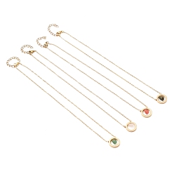 Mixed Stone teardrop, Natural & Synthetic Gemstone Pendant Necklaces, with Brass Pendants & Cable Chains, 304 Stainless Steel Lobster Claw Clasps, Golden, 16.73 inch(42.5cm) 
