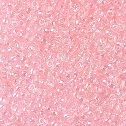 (171) Dyed AB Ballerina Pink Toho perles de rocaille rondes, perles de rocaille japonais, (171) teints en rose ballerine, 11/0, 2.2mm, Trou: 0.8mm, environ 50000 pcs / livre