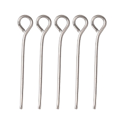 Stainless Steel Color 201 Stainless Steel Eye Pin, Stainless Steel Color, 26mm, Hole: 2mm, Pin: 0.6mm