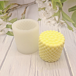White Column with Round DIY Candle Silicone Molds, Resin Casting Molds, For UV Resin, Epoxy Resin Jewelry Making, White, 7.5x8.4cm, Inner Diameter: 0.8cm