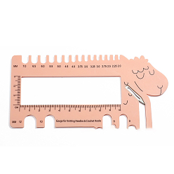 Pink Пластиковые вязальные спицы, для вязания крючком, розовые, 7.6x16.1x0.25 см