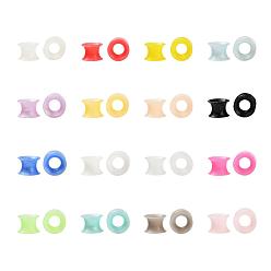 Mixed Color 32Pcs 16 Colors Silicone Glitter Thin Ear Gauges Flesh Tunnels Plugs, Ring, Mixed Color, 8mm, Hole: 7.4mm, 2pcs/color