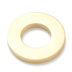 Real 18K Gold Plated Ion Plating(IP) 304 Stainless Steel Charms, Ring, Real 18K Gold Plated, 12x1.5mm, Hole: 6mm