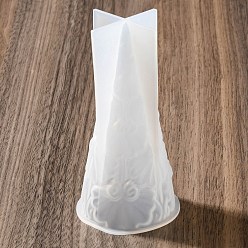 White DIY Silicone Candle Molds, for Scented Candle Making, Ice Cream Cone, White, 5.8x5.9x11.7cm, Inner Diameter: 4.7x4.9cm