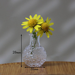 Прозрачный Миниатюрные украшения вазы из боросиликатного стекла, аксессуары для кукольного домика в микроландшафтном саду, притворяясь опорными украшениями, неровный, прозрачные, 20x26 мм