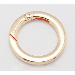 Rose Gold Alloy Spring Gate Rings, O Rings, Rose Gold, 35x5mm, Inner Diameter: 25mm