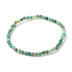 Émeraude 3.5 Bracelet extensible de perles rondes en quartz émeraude naturel mm pour femme, diamètre intérieur: 2-1/8 pouce (5.3 cm), perles: 3.5 mm