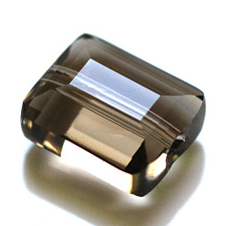 Gris Imitations de perles de cristal autrichien, grade de aaa, facette, rectangle, grises , 8x9.5x5mm, Trou: 0.9~1mm