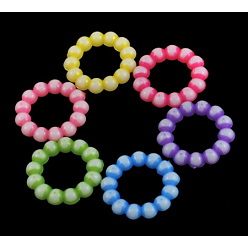 Couleur Mélangete Perles acryliques, le style de l'artisanat, rondelle, couleur mixte, 14.5 mm de diamètre, épaisseur de 2.5mm, environ2500 pcs / 500 g