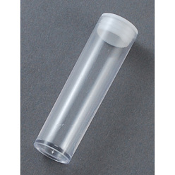 Clair Conteneurs de perle plastique, bouteille, clair, Taille: environ 5.5 cm de long, 1.5 cm de large, capacité: 2 ml (0.06 fl. oz)