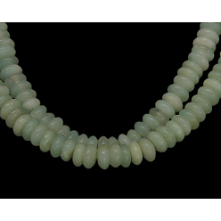 Flower Amazonite Natural Gemstone Beads, Rondelle, Flower Amazonite, 4x2.5mm