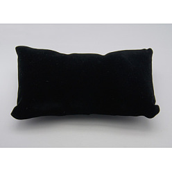 Черный Бархатной подушке браслет ювелирные часы дисплей, чёрные, размер : около 18 см длиной, 10 см шириной, 6 см
