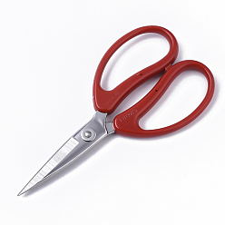 Red Stainless Steel Scissors, Sewing Scissors, Forging Tool Shears Scissor, with Plastic Handle, Red, 190x95x12mm