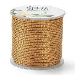 Goldenrod Polyester Braided Cords, for Jewelry Making Beading Crafting, Goldenrod, 1.5mm, about 21.87 yards(20m)/roll