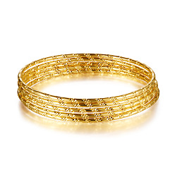Oro Shegrace classic 24k brazaletes budistas rodantes chapados en oro con patrón diagonal, dorado, diámetro interior: 2-1/2 pulgada (6.5 cm)