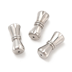 Stainless Steel Color 304 Stainless Steel Screw Clasps, Column, Stainless Steel Color, 15x6.5mm, Hole: 0.9mm