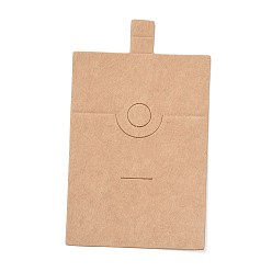 Bois Solide Cartes d'affichage vierges en papier kraft, rectangle, burlywood, 10x6x0.05 cm, Trou: 10mm