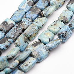Variscite Natural Variscite Bead Strands, Rectangle, 18x13x5mm, Hole: 1mm, about 22pcs/strand, 15.7 inch