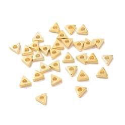 Oro 925 perlas de plata esterlina, triángulo, dorado, 2.5x3x0.8 mm, agujero: 1 mm, Sobre 256 unidades / 10 g