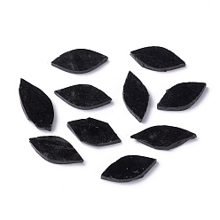 Черный Лепестковая мозаичная плитка, кусочки мозаики из стеклянных листьев, для поделок своими руками украшения дома искусства, чёрные, 24.5~26x11~11.5x2.5~3 мм, около 40~41 шт / упаковка
