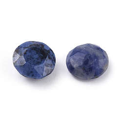 Sodalite Natural Sodalite Cabochons, Faceted, Flat Round, 10x4.5mm