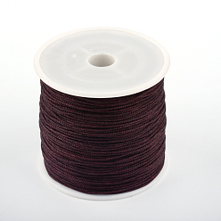 Coconut Brown Chinese Knot Nylon Thread, Coconut Brown, 0.8mm, about 98.42 yards(90m)/roll