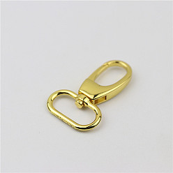 Golden Zinc Alloy Handbag Purse Belt Clasp Clip, Snap Hook Lobster Clasps Buckles, Golden, 53x32x7mm, Hole: 25x12mm