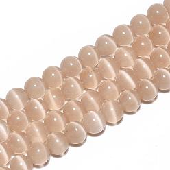 Bois Solide Perles oeil de chat, ronde, burlywood, 6mm, Trou: 1mm, Environ 66 pcs/chapelet, 14 pouce