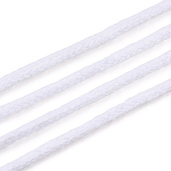 Blanco Hilos de hilo de algodón, cordón de macramé, hilos decorativos, para la artesanía bricolaje, envoltura de regalos y fabricación de joyas, blanco, 3 mm, aproximadamente 109.36 yardas (100 m) / rollo.