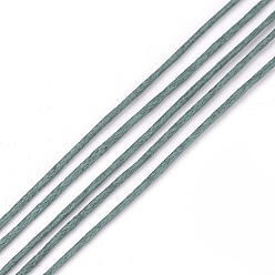 Dark Slate Gray Waxed Cotton Cord, Dark Slate Gray, 1.5mm, about 360yard/bundle(330m/bundle)