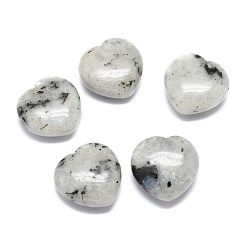 Labradorite Natural Labradorite Heart Love Palm Worry Stone, Healing Crystal, 28.5~30x29~30x13~15mm